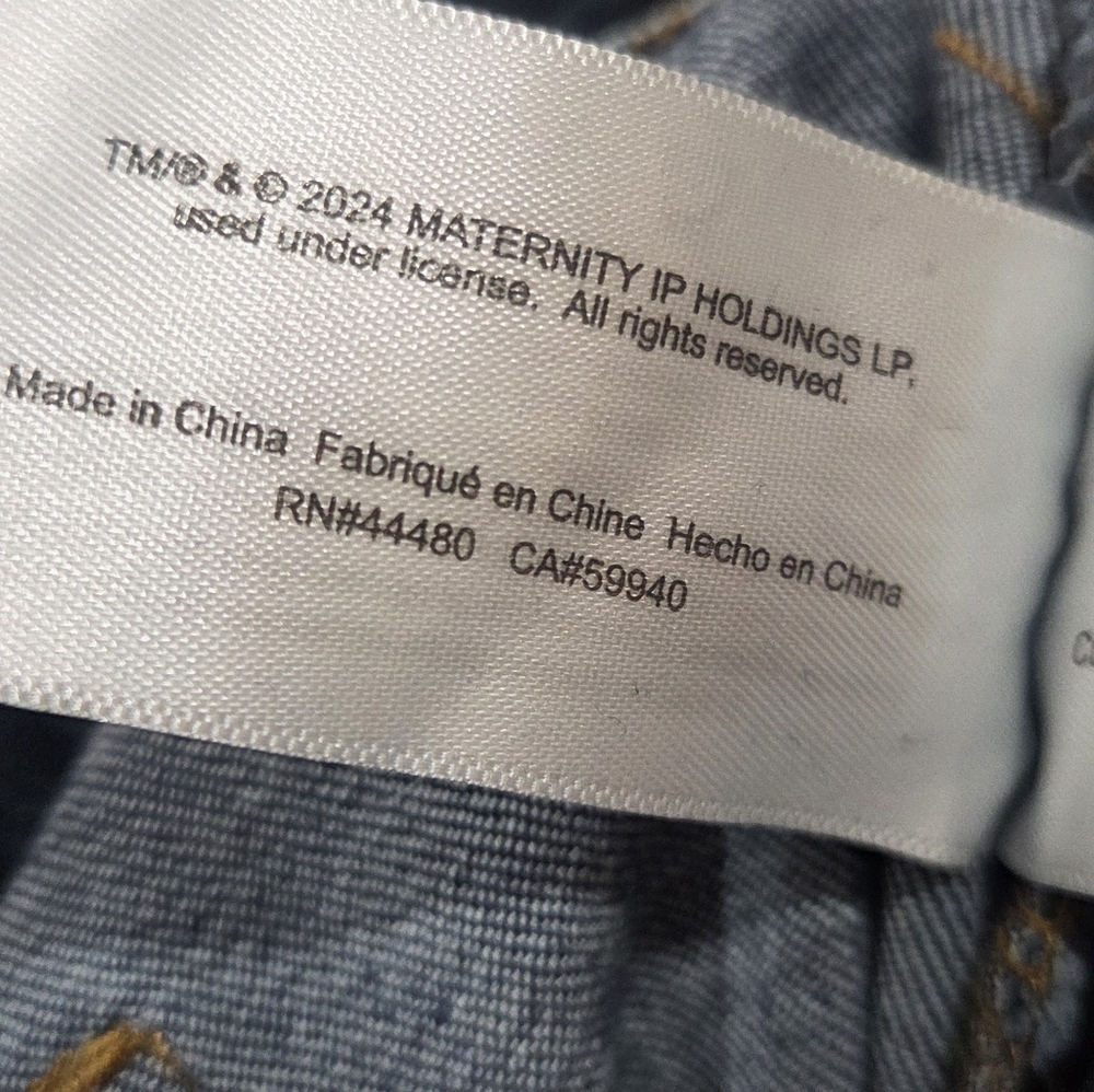 Motherhood Maternity Jeans Size L Dark denim flare 5 pocket. - Picture 8 of 11